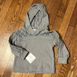 NWT POPPET & FOX GIRL'S CROCHET HOODIE Size 3